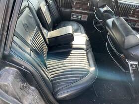 215.gm6q89 Cadillac Brougham 1989 Rear Seat Bench Black Leather Second Row 776064