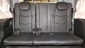 220.gm6c18 Cadillac 18 Escalade Luxury Rear 3rd Row Seat Assembly Black Leather