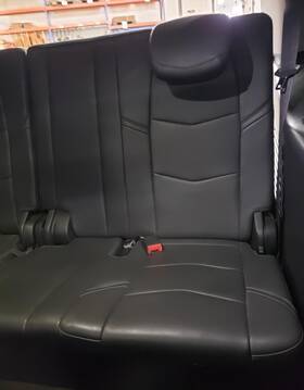 23465428 Cadillac 15 16 17 18 19 20 Escalade Left 3rd Row 60% Seat Leather Power Black