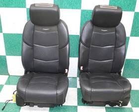 84014868 Cadillac Wear 16ft Escalade Black Leather Front Power Heat Cool Dvd Bucket Seats Pair Oe