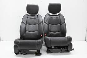 84380947 Cadillac 15-20 Escalade Esv Front Leather Seat With Screens Set Pair Black Oem 84380947 Cadillac 15-20 Escalade Esv Front Leather Seat With Screens Set Pair Black Oem