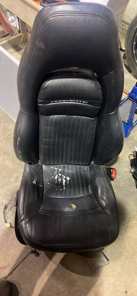 202-01022l Chevrolet 97-04 C5 Corvette Sport L&r Black Leather Buckets Pair Oem Mem Lt Code Aab