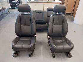 Ft12-ft13 Chevrolet 22741428 Silverado 1500 Complete Black Leather Power Seat Set Oem