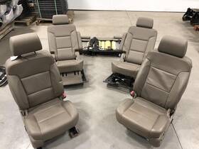Ft15-ft20 Chevrolet 23362735 Tahoe Complete Tan Leather Seat Set An3 Power Oem