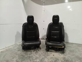 884-b Chevrolet 2010 Chevy Camaro Front Set Of Ss Black Leather Seats Electric