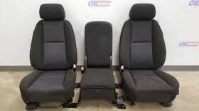 202-03150al Chevrolet Truck 11 Chevy Silverado 1500 Extended Cab Front Seat Set With Center Console Jumpseat