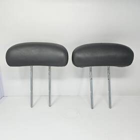202-01555 Chrysler 02-05 Pt Cruiser Front Headrests Seat Set Gray Faux Leather Oem