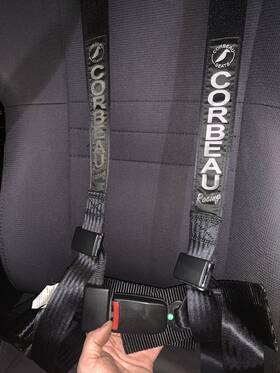 Blemished-a4-s60091ps Corbeau P1/b2 A4 Black Microsuede Reclining Driver And Passenger Side Racing Seats