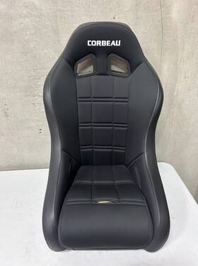 Xp-68802b Corbeau B3/p2 Blemished Baja Xp Black Vinyl/cloth Fixed-back Racing Seat - Single