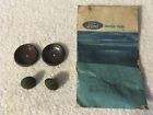 D5oz-6563500-g Ford Nos Seat Button Pair Green Cloth Upholstery Head