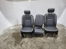 12162-b Dodge 2021-2024 Ram 1500 40/20/40 Grey Vinyl Split Front Bench Seat Set