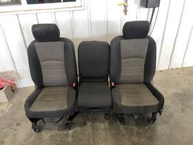 289-a Dodge 2010-2018 Ram 1500 Gray/black Cloth Whole Front Row Seat Driver