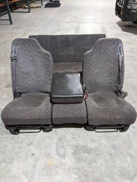 202.ch8m98 Dodge Truck 98-01 Ram Extended Cab Front Seats Center Console Jump Seat 1112316