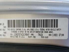 215.ch8m12 Dodge Truck Ram1500 2012 Seat Rear