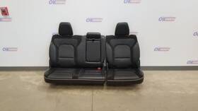 215.ch8r19 Dodge Truck 19 Ram 1500 Laramie Rear Back Seat Assembly Black Leather Suede Non Heated