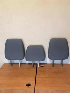 000zl Ford 5v200 11-16 F250 Crew Gray Cloth Lh Center Rh Backseat Head Rest Headrest Set 3x Oem