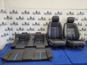 202-02854l Ford 2010-2012 Mustang Gt Convertible Seats Front Back Leather Blue Strip 2639