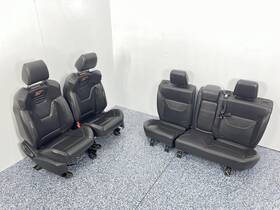 202-04187l Ford 2016 Focus St Black Leather Recaro Front Rear Seats 5dr Hatchback Fwd 834664