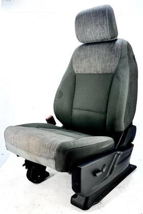 202-12086b Ford 2021-2025 F150 Driver Lh Bench Seat 40/20/40 Cloth Electric Black Oem