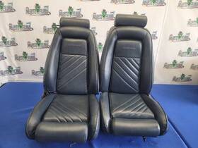 202.fd1f90 Ford 1990 Mustang Asc Mclaren Convertible Front Seats Bucket Blue Rare 2603