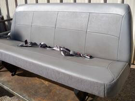 220.fd8x10 Ford Van Econoline 4th Row 4 Passenger Gray Vinyl Middle Seat 1999 - 2007 99-07