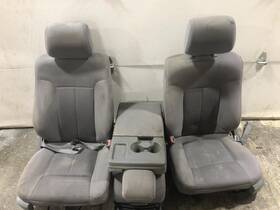 3441-a Ford 2011-2014 F150 Front Set Of Cloth Electric Seats Crew Cab