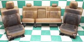 5l3z1861018aa Ford Wear 05ft F150 Crew King Ranch Heated Power Leather Buckets Backseat Seats Set