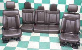 8u5z9661018a Ford Wear 12ft F150 Crew Platinum Brown Leather Mem Heat Cool Buckets Backseat Seats