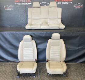 Ar3z6363101a Ford 10-12 Mustang Convertible Power Front And Rear Leather Seats Light Stone 4u