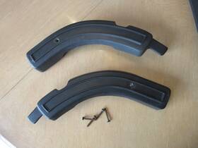 E7tb-1561634 Ford 1988 To 1992 F Series Truck Bronco Bench Seat Hinge Covers Set L R Black