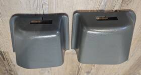 F2tb-98601b33-acw Ford 1992 1993 Bronco Xl Custom Lt And Rt Seat Belt Covers Dark Charcoal Grey Oem