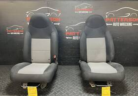 F87z1061705bb Ford 02-03 Ranger Super Cab Front Driver And Passenger Black Cloth Seats Kt