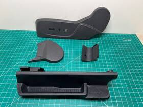 Fj54s617d17aaw Ford 17-19 Escape Se Front Left Driver Side Seat Cover Trim Pair Set Black Oem