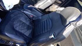 202-02203bl Ford Truck F150 Harley Davidson Black Leather Driver Bucket Seat Fits 2000 2001
