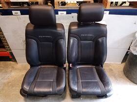 202-03430l Ford Truck Heated Cooled Black Leather/cloth Front Seats From 2013 F150 Raptor 2637635