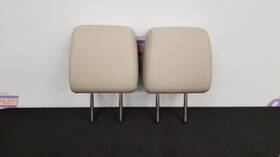 215.fd8618 Ford Truck 18 Expedition Platinum 2nd Row Seat Headrest Set Pair Gray Leather