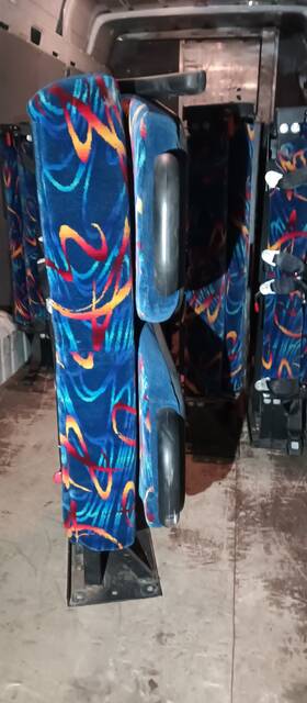 Fw-32187-2pam2foldss Freedman Seating Co. Double Flip Fold Away Jump Seat Belts Shuttle Bus Transit Sprinter Van