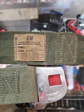 47-g-69 General Motors #1911 47g69 Gm Seat Belt Green Model Ha827 Chevy Gmc Pontiac Buick Olds