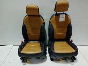202-10522l Gm Heated Black / Brown Leather Manual Front Bucket Seats From 2017 Volt 12699696
