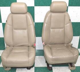 20908986 Gm Worn 11ft Escalade Tan Leather Heated Cooled Dual Power Front Bucket Seats Pair