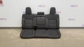 215.gm9222 Gmc 22 Sierra 1500 Slt Rear Back Seat Assembly Black Leather Crew Cab