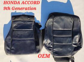 123l1-h6255 Honda 9th Gen Accord Black Leather Front Seat Cover Oem Upholstery Skin