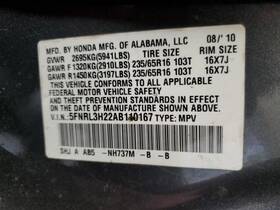 202-50563l Honda Driver Front Seat Bucket Cloth Manual Fits 08-10 Odyssey 2300846