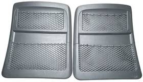 565586 Honda 2003-2008 Pilot Front Seat Back Cover Panel Grey Gray Net Storage