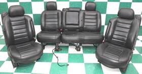 19127251 Hummer Wear 07ft H2 Black Leather Heated Memory Power Front Buckets Backseat Seats Set