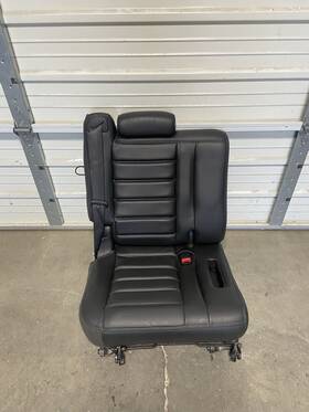 220-hummer Hummer 2003-2007 H2 Black Leather Rear Backseat Back Third Row 3rd Removable Seat Oem