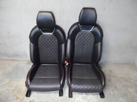 1226-na Hyundai 22 Genesis G70 Front Leather Bucket Seats Heated Cooled With Diamond Stitching Oem