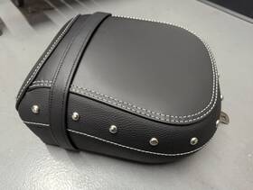 2880734-02 Indian Motorcycles Genuine Leather Heated Passenger Seat Black With Studs