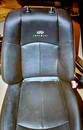 202.in1m08 Infiniti G35 Front Right Passenger Side Seat Black Leather Oem