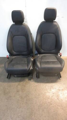 10551 Jaguar -10551 2017-2020 F-pace Front Lh And Rh Black Leather Bucket Seats Oem Lkq